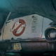 Ghostbusters' iconic Ecto-1 under a cover.
